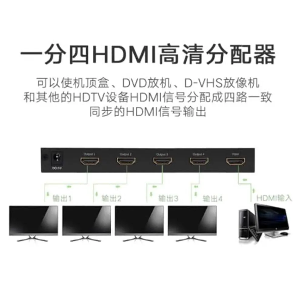 UGREEN 1x4 HDMI Amplifier Splitter Black_1.webp