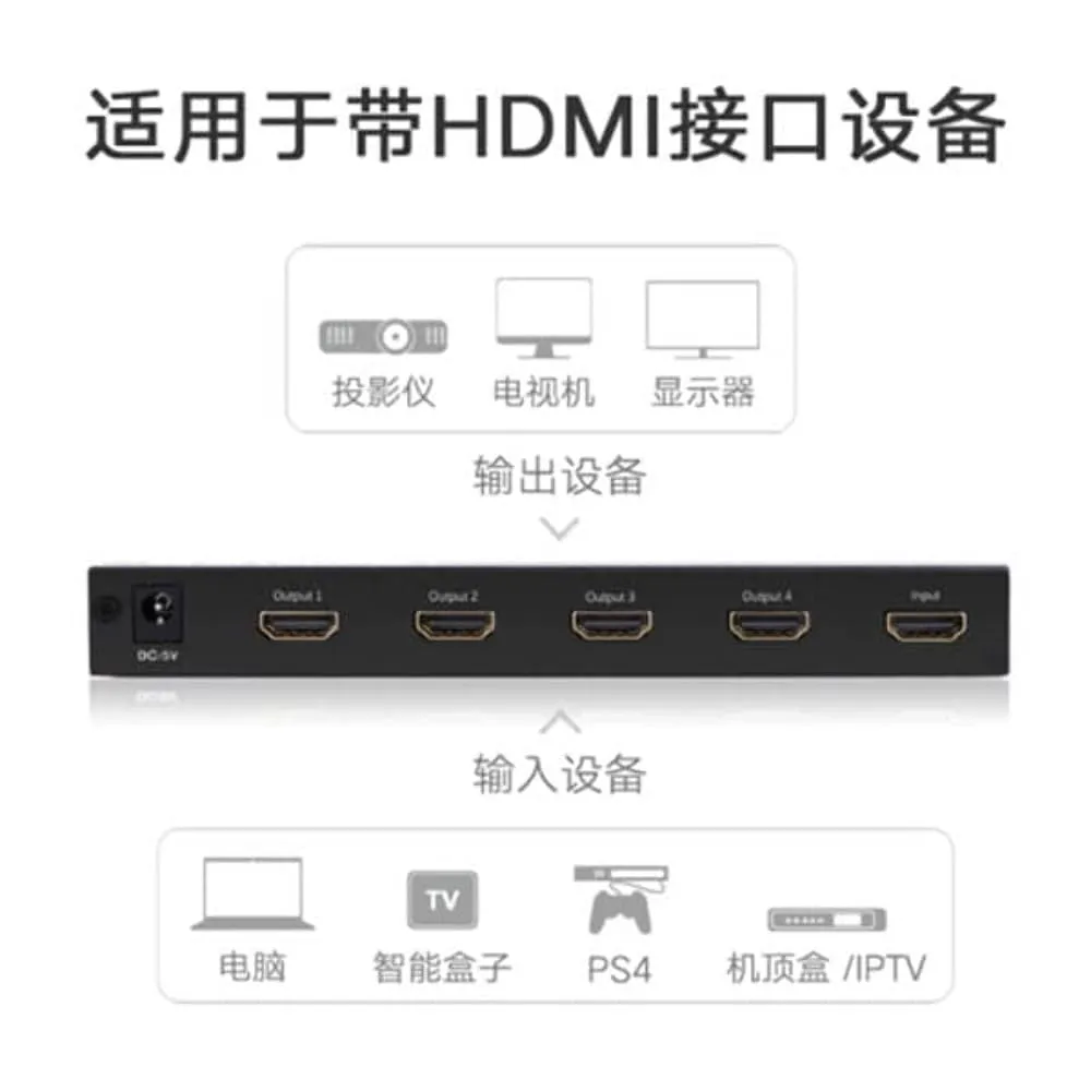 UGREEN 1x4 HDMI Amplifier Splitter Black_3.webp