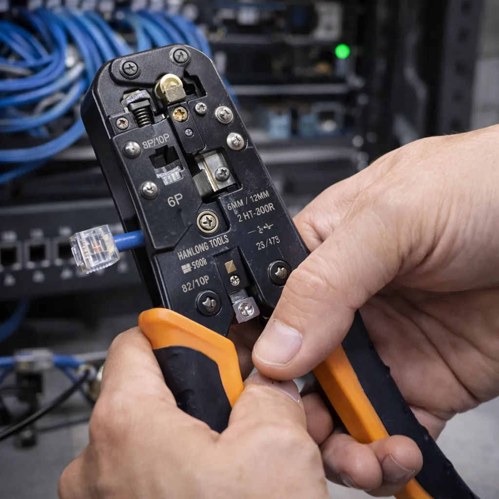 Crimping a LAN cable connector.webp
