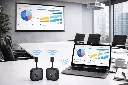 Wireless HDMI connection in modern meeting room.webp