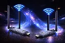 Wireless devices in futuristic glow dynamic.webp