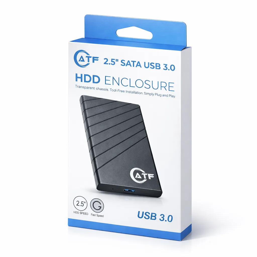 HDD enclosure packaging with blue accents.webp