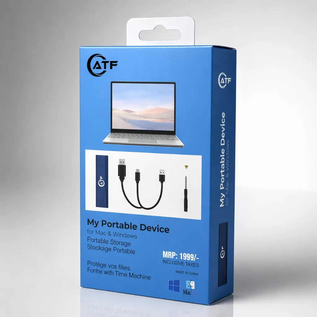 Modern portable device packaging design.webp