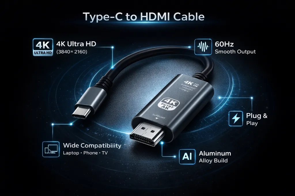 Type-C to HDMI cable features.webp