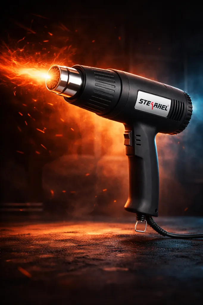 STEARNEL heat gun with fiery glow.webp