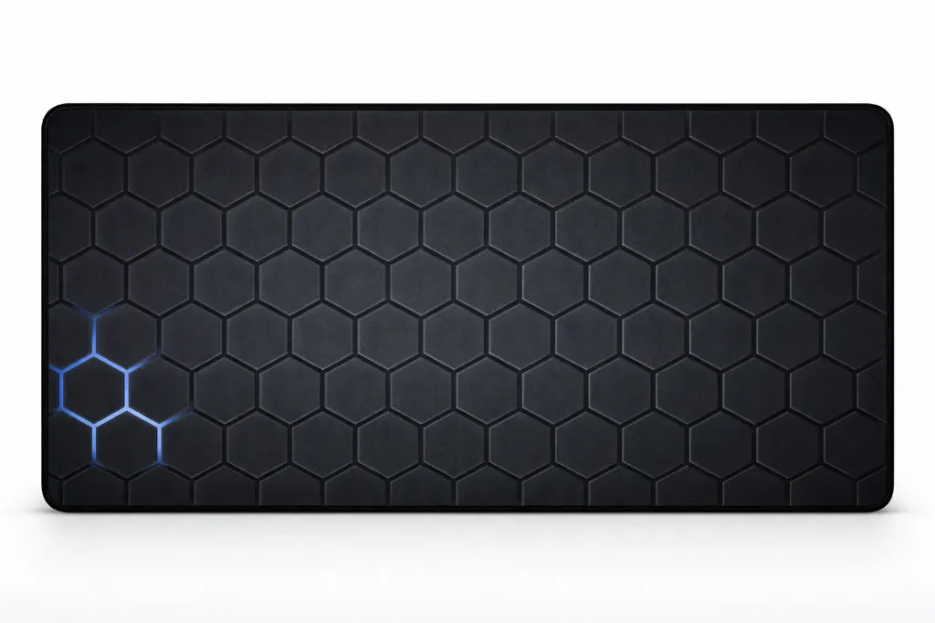Hexagon Pattern Gaming Mouse Pad – Large Anti-Slip Desk Mat