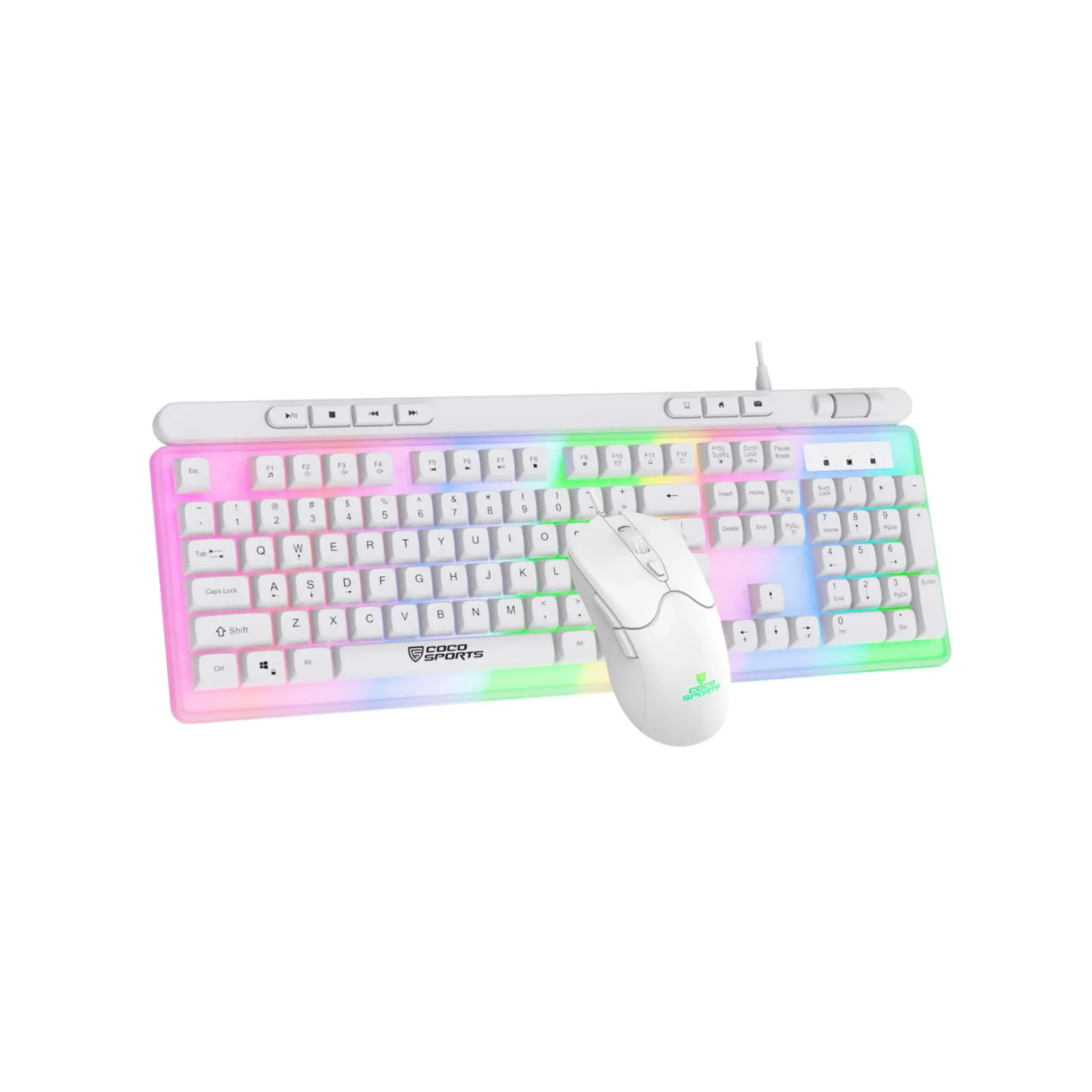 COCONUT FORCE K14+GM14 WIRED USB KEYBOARD & MOUSE (Black)