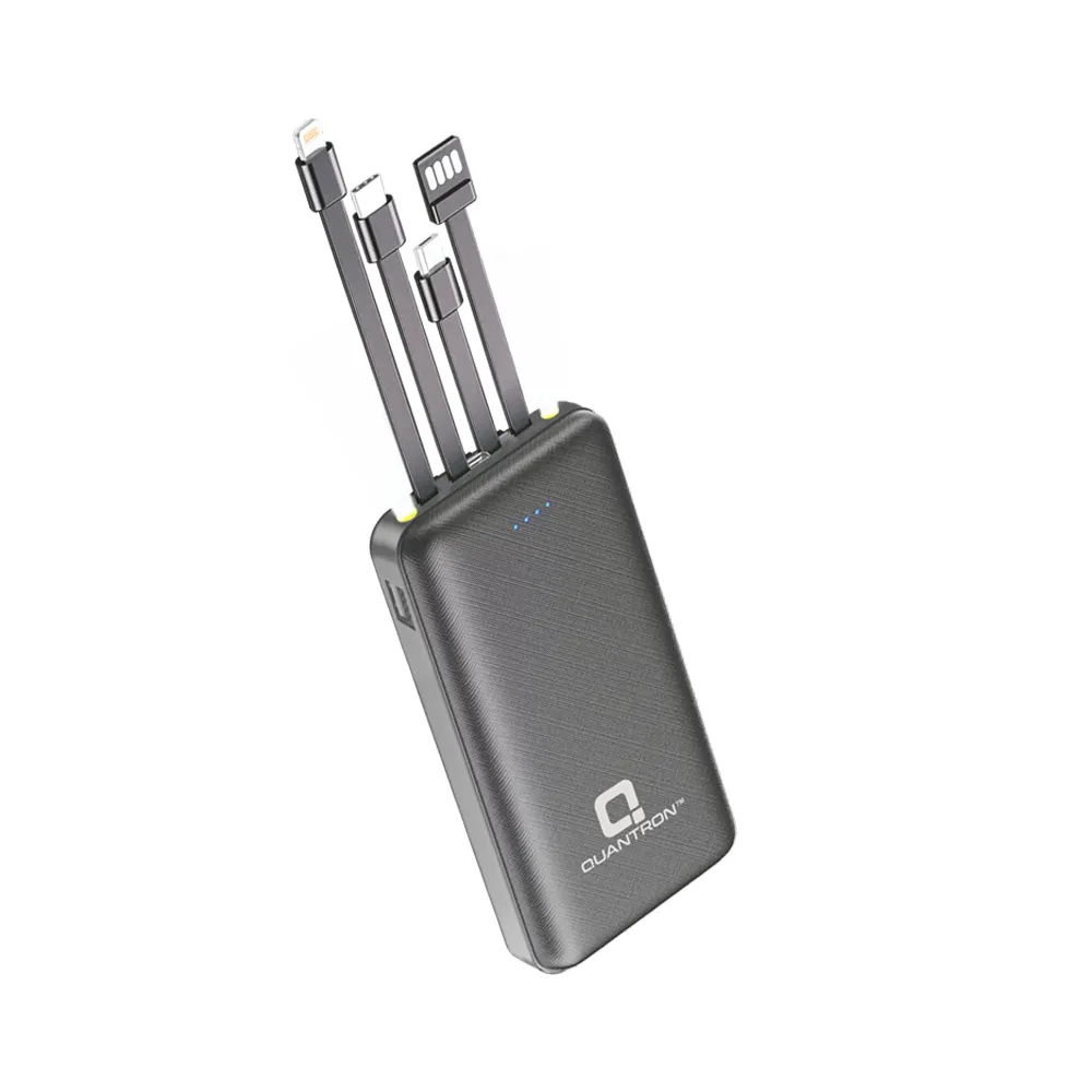 Quantron Power Bank 10000mAh with in-Built 4 in 1 Cable - QPW-820