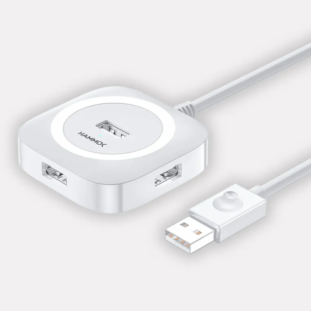 HAMMOK JACK USB 4 PORT HUB 2.0 (Black)