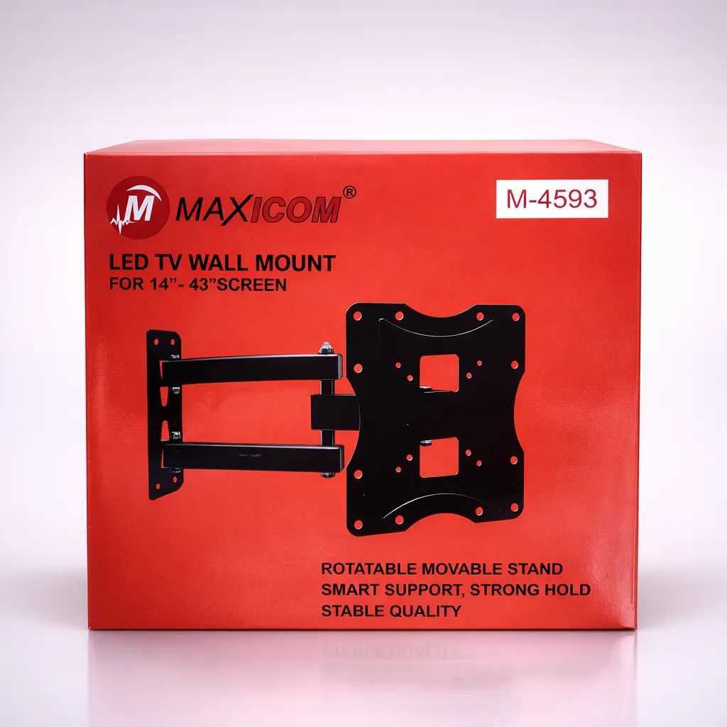 LED TV Wall Mount Bracket – Adjustable & Rotatable (14”–43”)