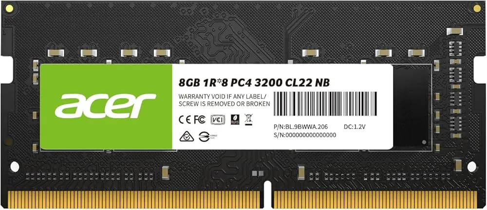 ACER LAPTOP 8GB DDR4 PC 3200MHZ