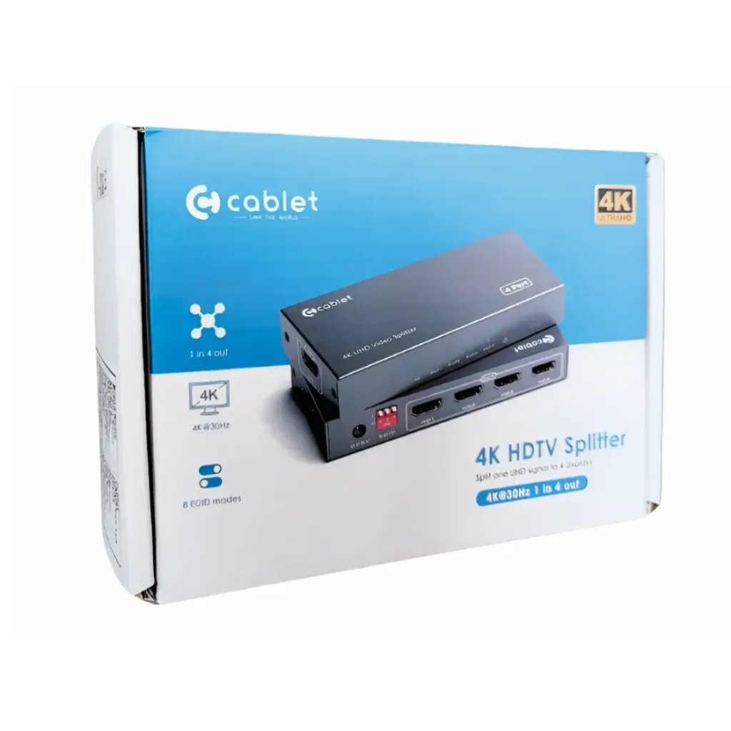 CABLET SP104 4K HDMI SPLITTER 4 PORT