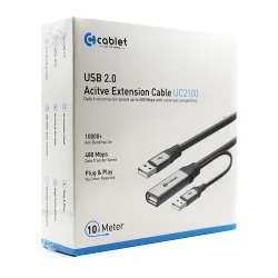 CABLET UC2100 USB2.0 ACTIVE EXTENSION CABLE 10MTR