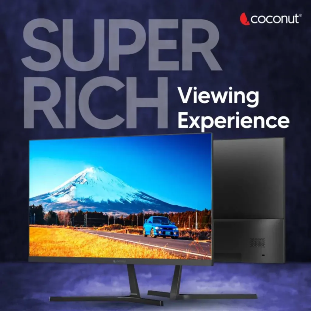 COCONUT 23.8" LED MONITOR 24HDC 120HZ BLACK