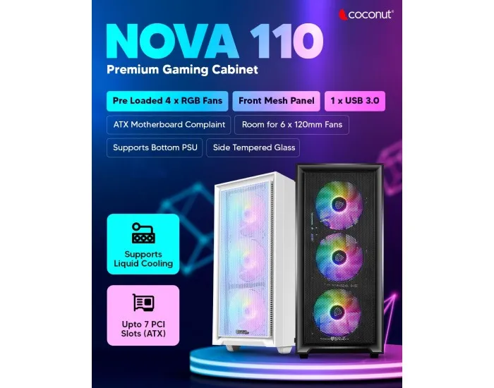 COCONUT CABINET NOVA 110 WHITE
