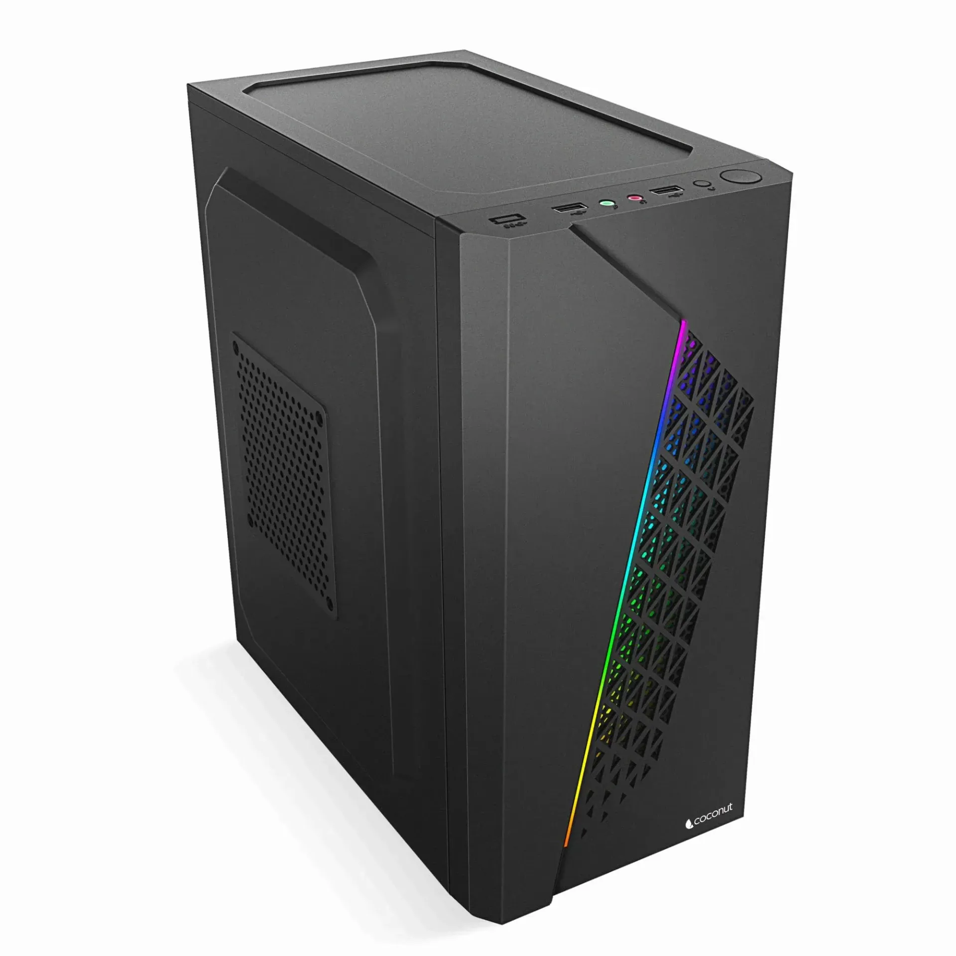 COCONUT SOLAR MICRO ATX CASE WITH SM45 POWER SUPPLY BLACK