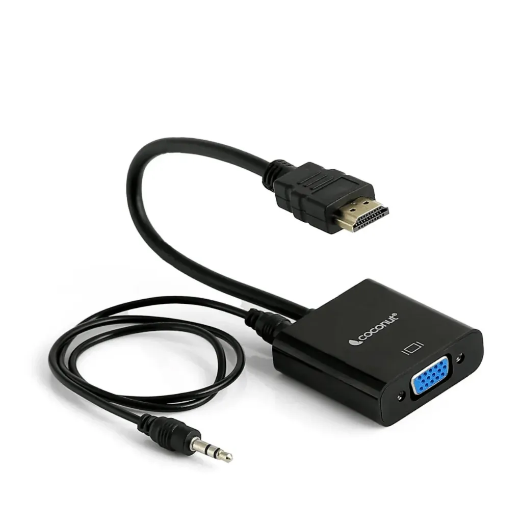COCONUT HDMI TO VGA CABLE WHITE AUDIO