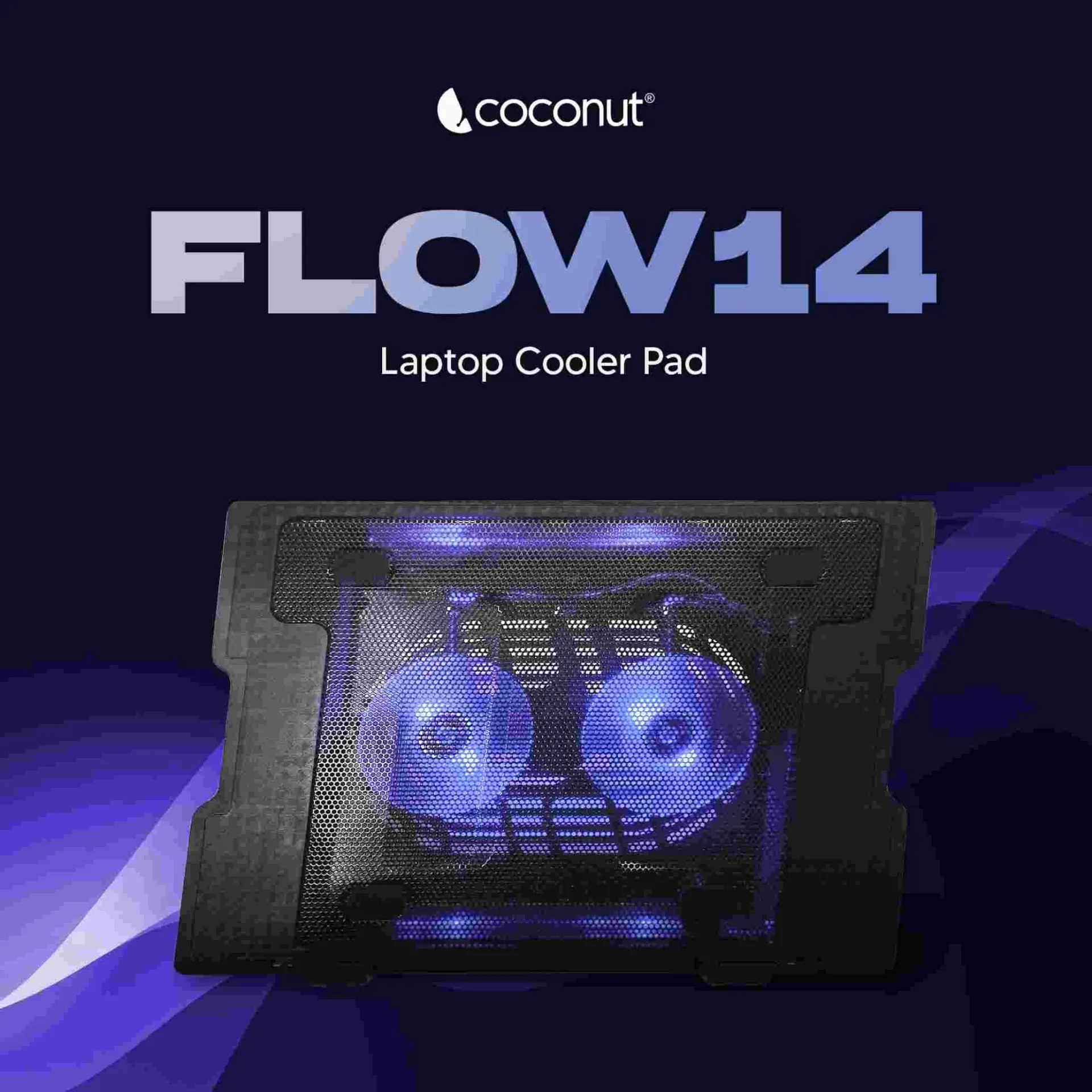 Coconut FLOW 14 Laptop Cooling Pad with Dual Fans