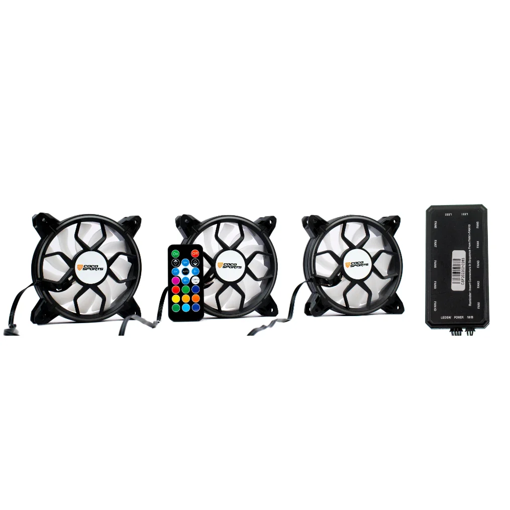 Coconut F2 Addressable RGB 120mm ARGB Fan 3 in 1 with Remote