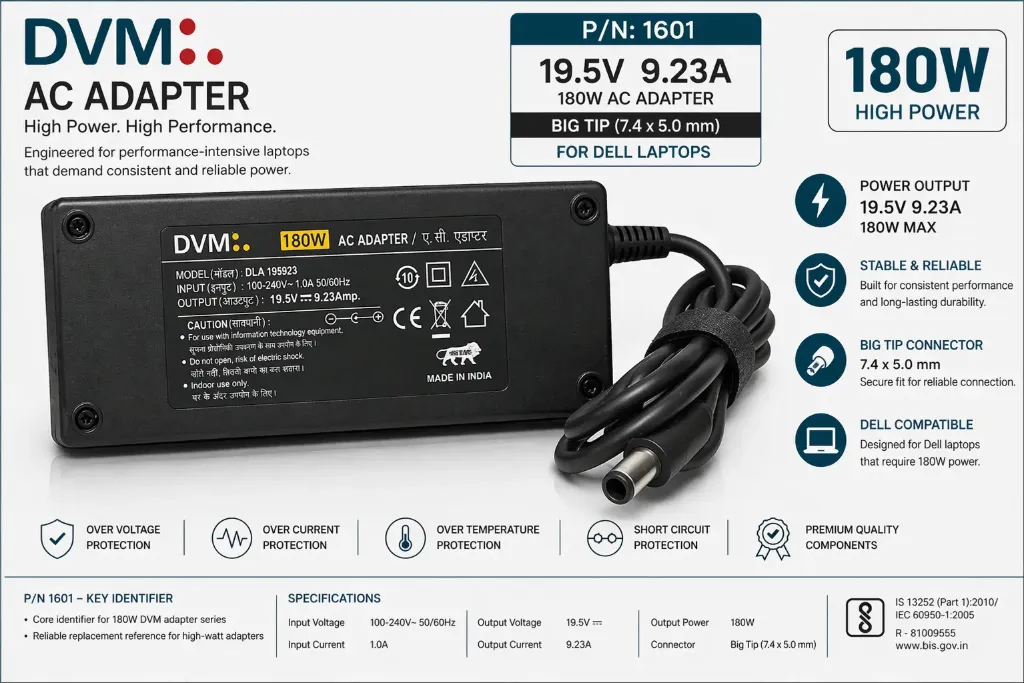 DVM 180W AC ADAPTER DV 1601