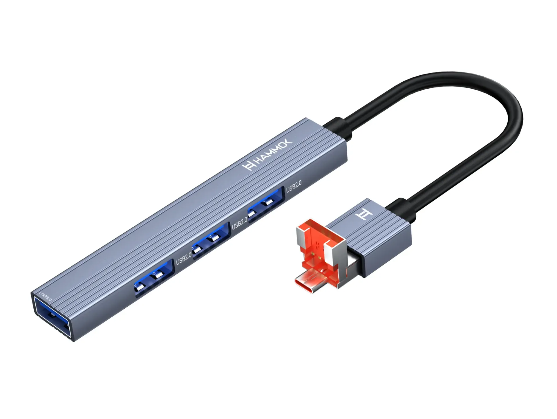 HAMMOK LEE 4 PORT USB-C HUB 2.0/3.0