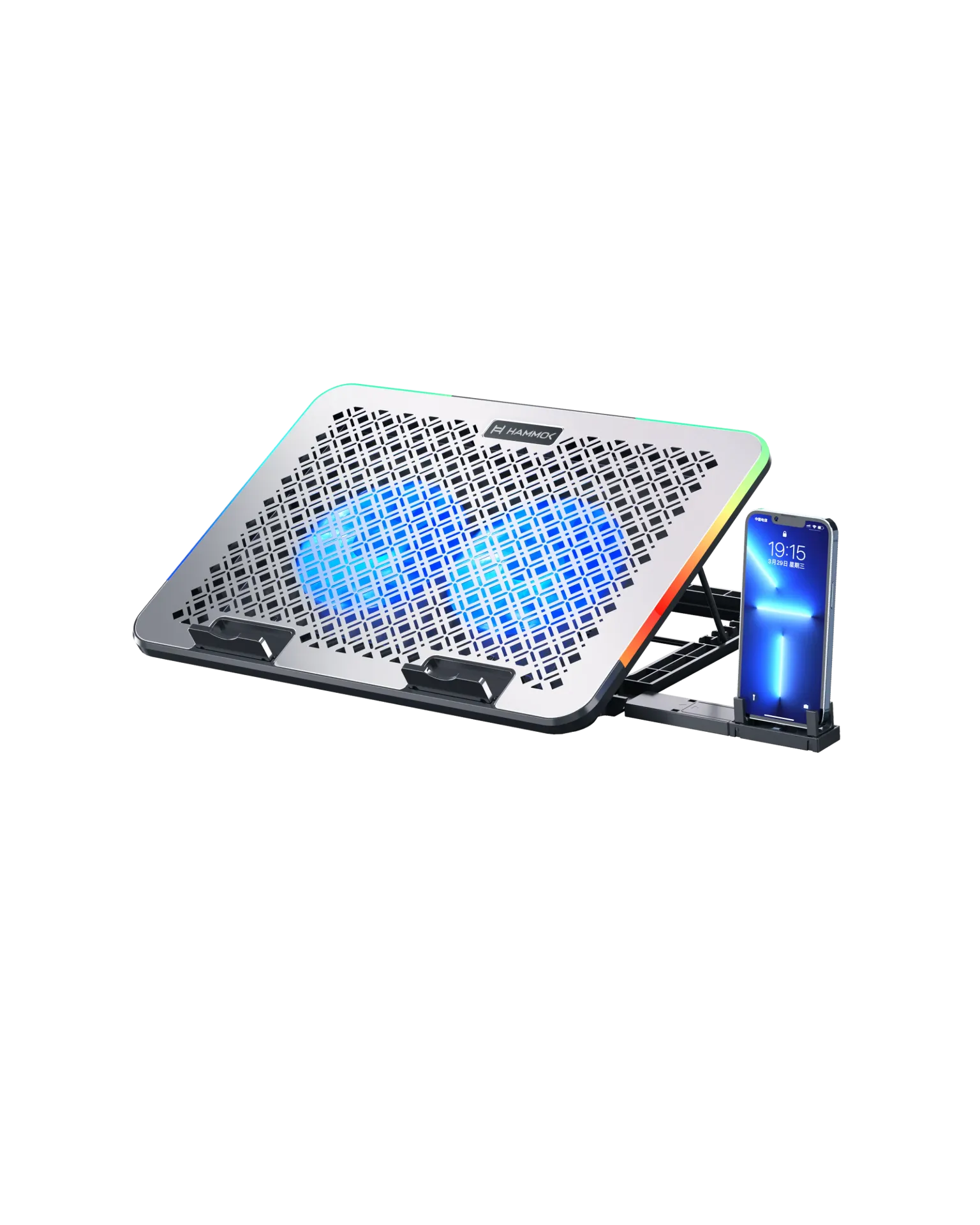 HAMMOK FANTASTIC RGB LAPTOP COOLER PAD 2 FANS