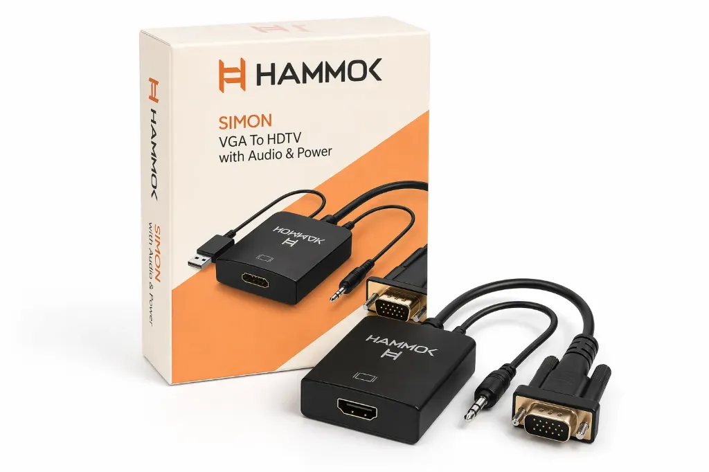 HAMMOK SIMON VGA TO HDMI WITH AUDIO AND POWER