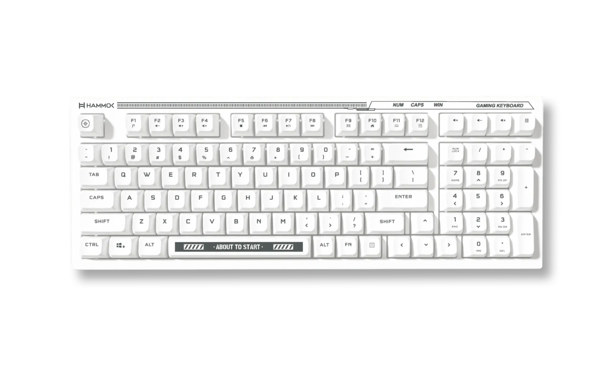HAMMOK SPARTAN WIRED GAMING KEYBOARD WHITE