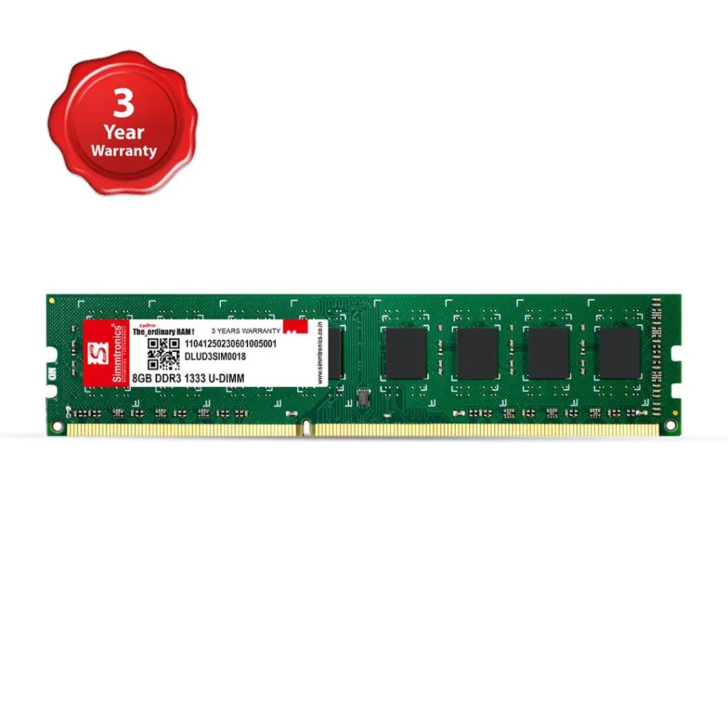 Simmtronics Ram 8 Gb Ddr 3 1333 Mh DESKTOP