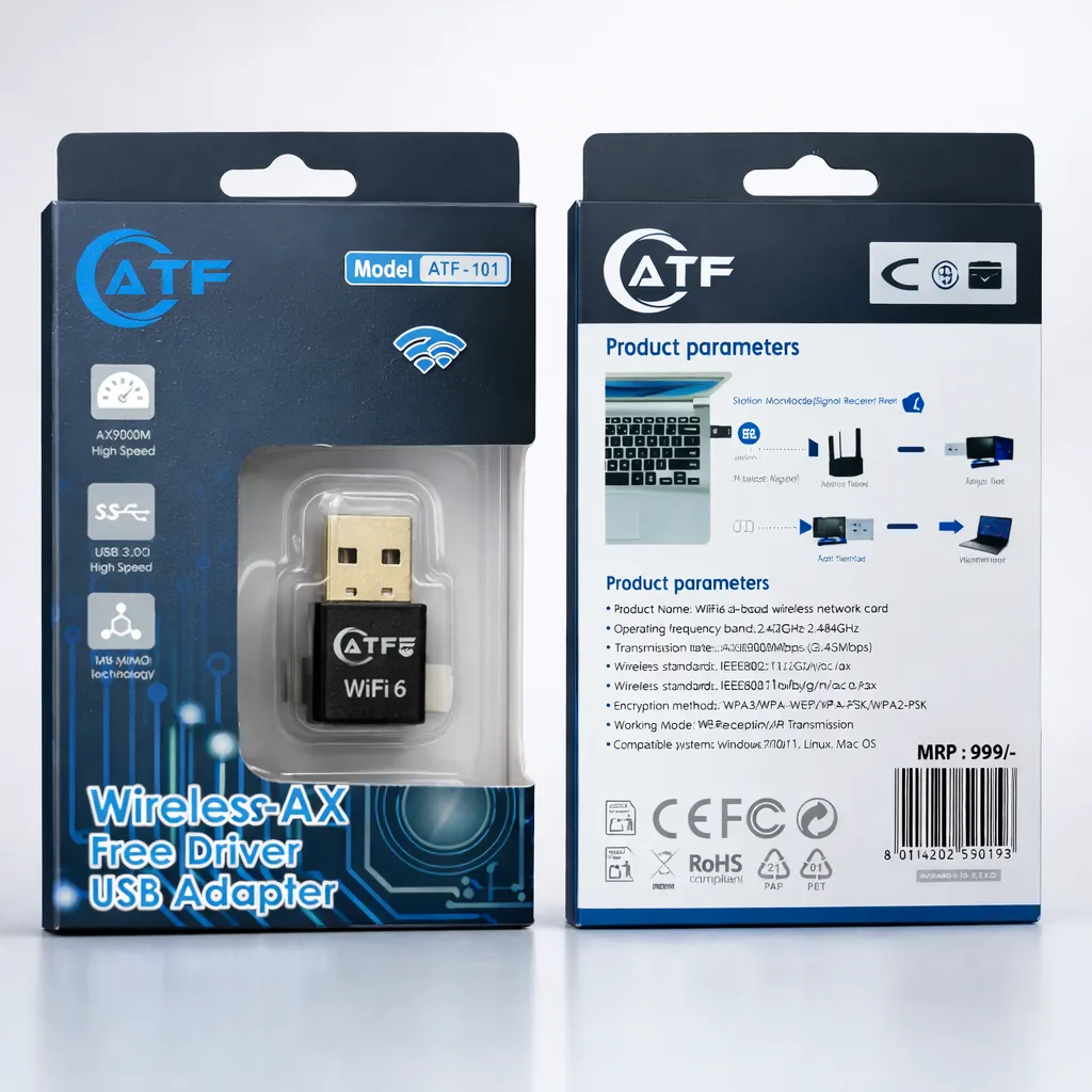 ATF Wireless AX Free Driver USB Adapter (WiFi 6)
