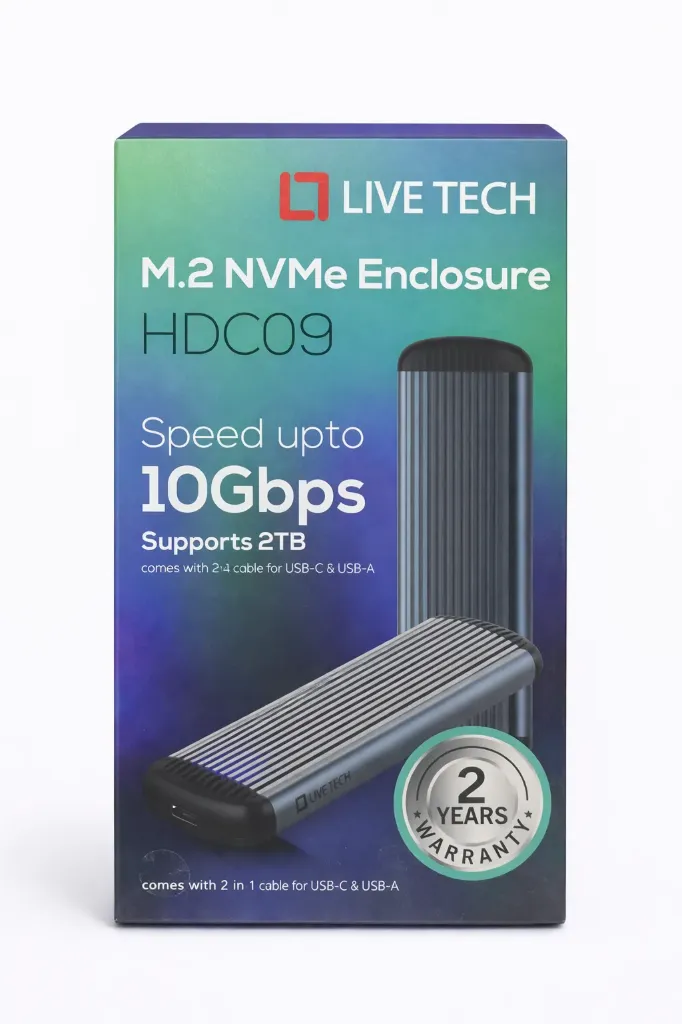 Live Tech HDC09 M.2 NVMe Enclosure (10Gbps)