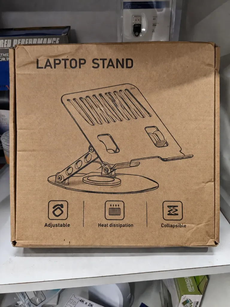Adjustable Aluminium Laptop Stand (Foldable & Ergonomic)