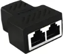 RJ45 Splitter Adapter (1 to 2 Ethernet Splitter) – 2 Pack